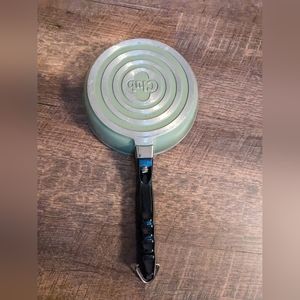 Vintage Club hammered Aluminum Sauce Pot Green Avocado 6.5" Fry Pan